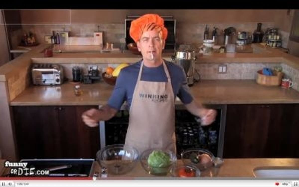 Most popular cooking videos this week Charlie Sheen cooks up a storm The Independent The
