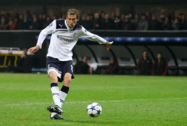 Spurs striker Peter Crouch put the ball in his own net at Eastlands last night