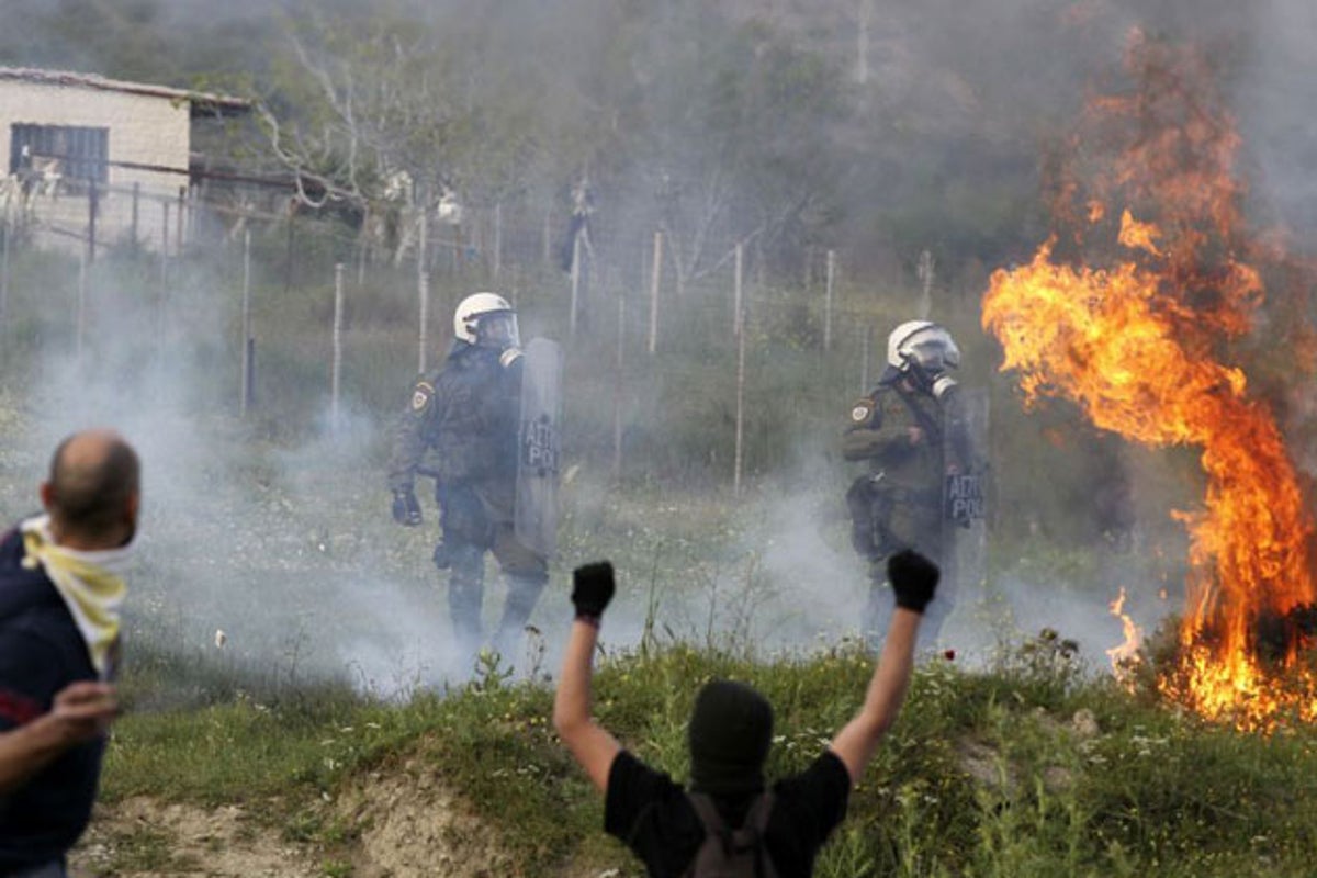 Violence spikes in Greek rebel town