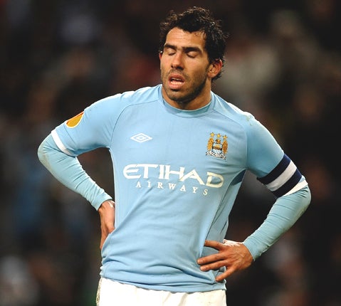Tevez must play on Tuesday is he is to feature in the FA Cup final says Mancini