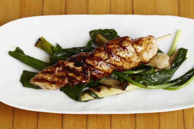 Chicken teriyaki with wild garlic is a really easy and quick barbecue dish