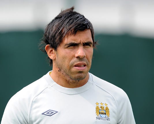 Tevez scored twice against Stoke in midweek