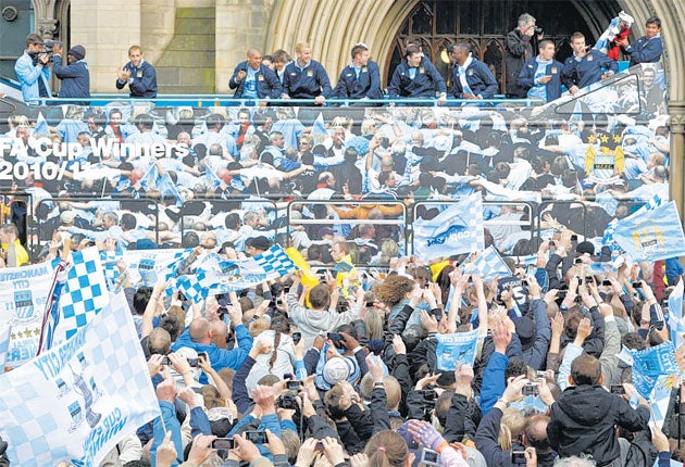 Manchester City celebrated success in this year's FA Cup