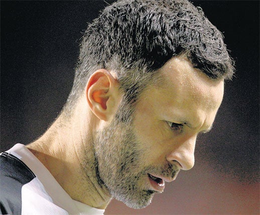 Cars were attacked outside the Giggs residence