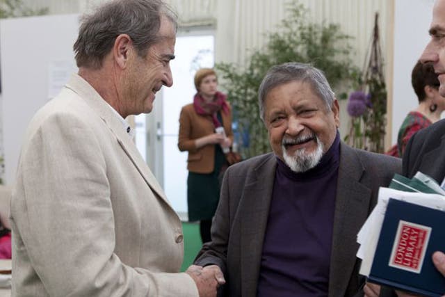 Naipaul ended a 15-year-old public feud with Paul Theroux at the Hay festival in 2011