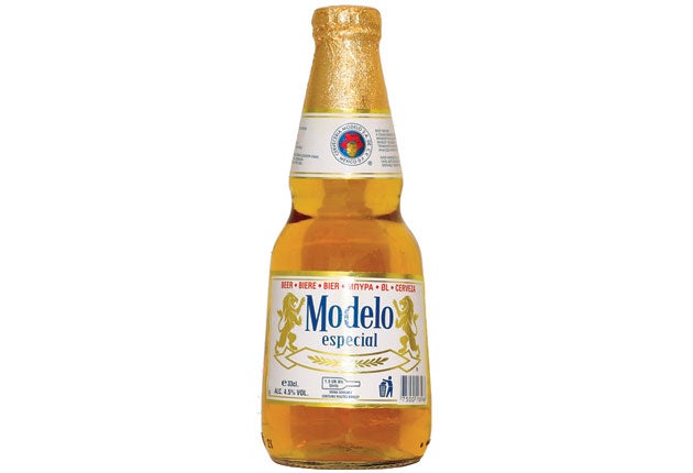 <p>1. Modelo Especial</p><br/>
Unlike many other Mexican beers, you don't need a chunk of lime to enjoy this light and frothy lager. Perfect for those sunny afternoons spent soaking up the rays. <br/>
£1.58 per bottle, bottlebankwine.co.uk