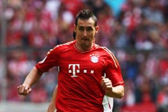Klose scored just one league goal for Bayern Munich this season