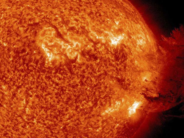 Related video: Nasa release images of flares bursting from sun's surface