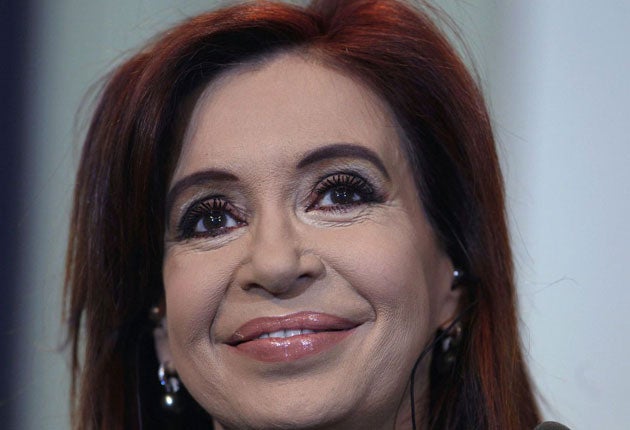 Cristina Fernandez had a very wide lead in Sunday's primary