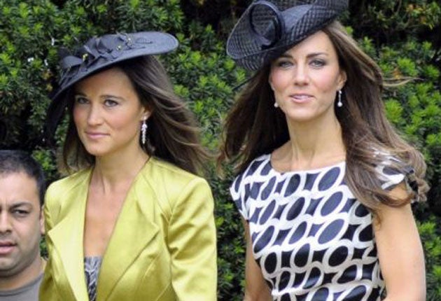 Pippa and Kate Middleton in 2011