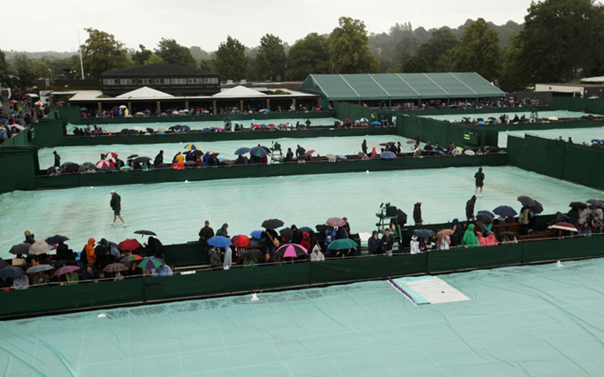 Rain delays Wimbledon matches The Independent The Independent
