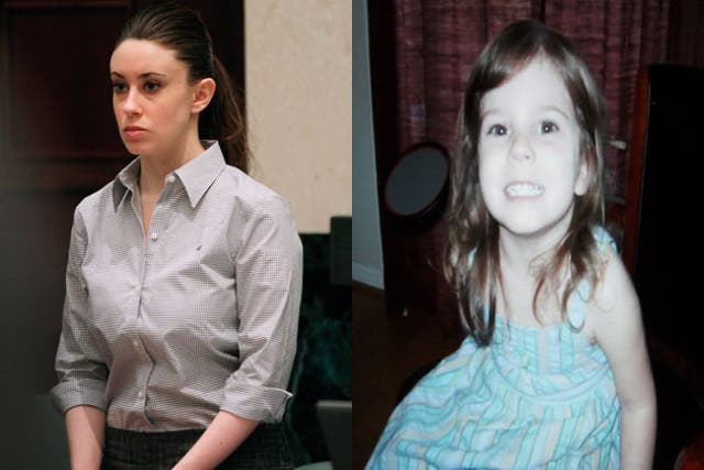 <p>(FILE) Casey Anthony (left) and her two-year-old daughter Caley who was found dead in 2008 </p>