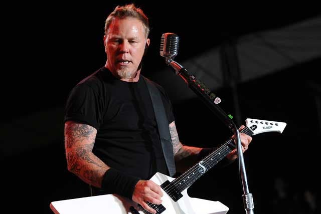 James Hetfield of Metallica performing at the Sonisphere festival