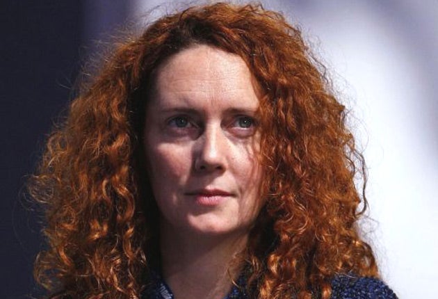 News International chief executive Rebekah Brooks confirmed today she is not in charge of the company's investigation into alleged phone hacking