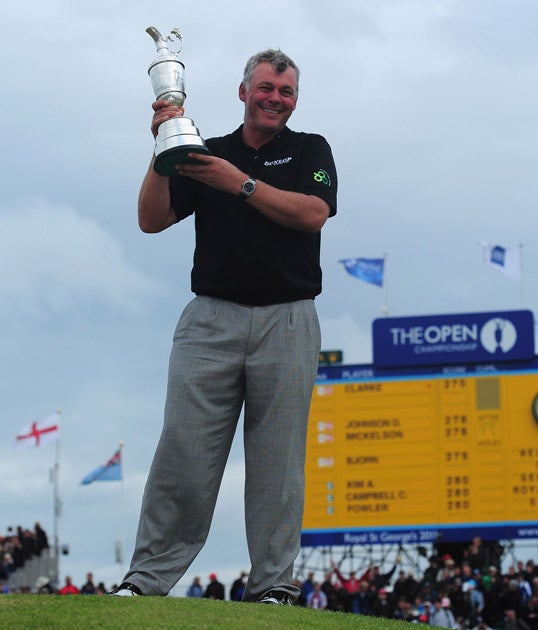 Clarke won the Open earlier this month