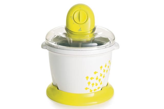 1.LAKELAND<br/>
Freeze the bowl, then pop it into
the machine and recreate your
favourite flavours. Great for
beginners, this machine works in
just 20 minutes.<br/>
£39.99, lakeland.co.uk