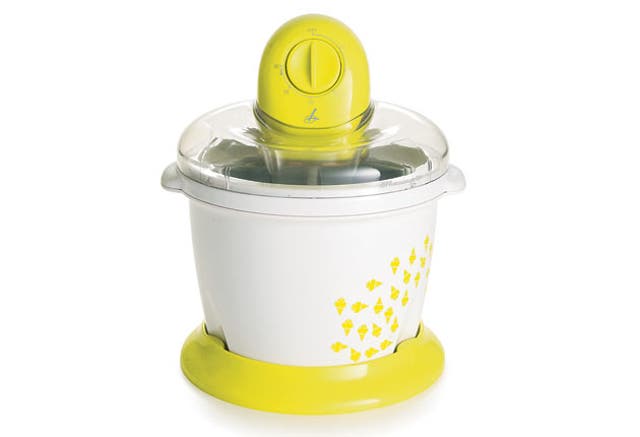 1.LAKELAND<br/>
Freeze the bowl, then pop it into
the machine and recreate your
favourite flavours. Great for
beginners, this machine works in
just 20 minutes.<br/>
£39.99, lakeland.co.uk