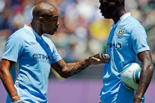 Balotelli was in trouble during the pre-season tour when he showed a lack of respect to LA Galaxy