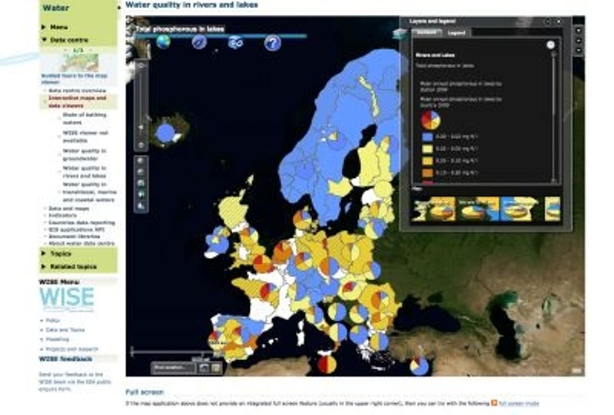EEA updates interactive water quality maps | The Independent | The ...