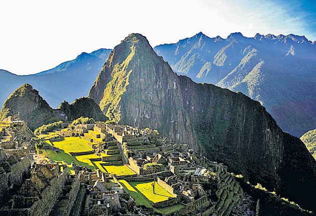 The famous Incan site of Machu Picchu, Peru
