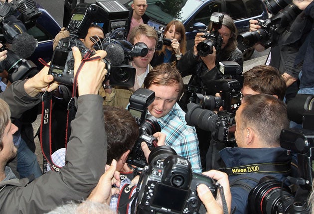 Jonathan May-Bowles pleaded guilty last week to assaulting Rupert Murdoch