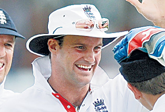 Andrew Strauss is in charge of a side who now have a realistic chance of completing a whitewash over India