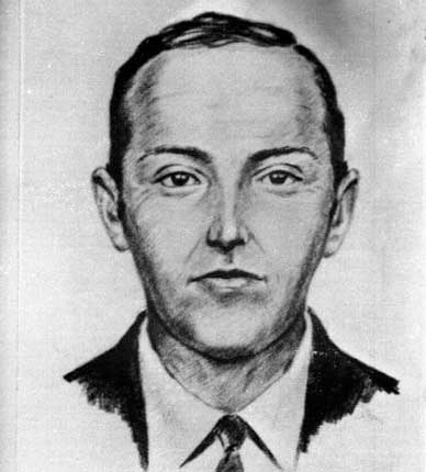 A sketch shows the skyjacker known as D B Cooper, made from the
testimony of passengers and crew on the plane he hijacked