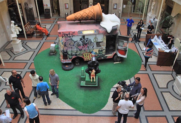 The ice-cream man cometh: An exhibit from Banksy versus Bristol Museum