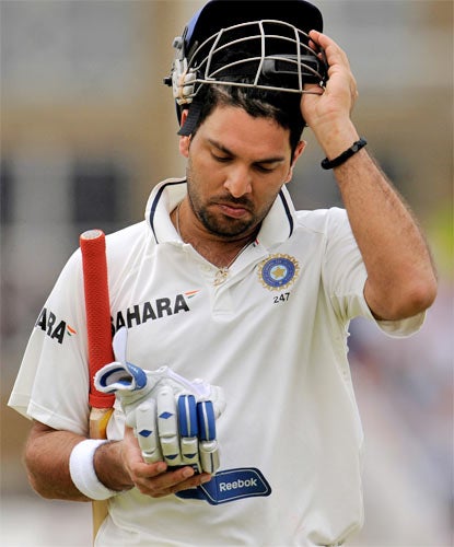 Yuvraj Singh is facing a four-week lay-off with a broken finger and could miss part of the ODI series along with spinner Harbhajan Singh