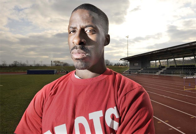 Dwain Chambers is banned from running at Crystal Palace