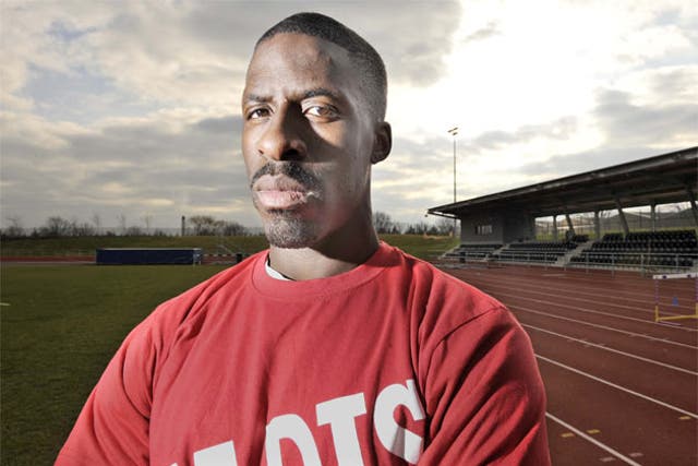 Dwain Chambers is banned from running at Crystal Palace