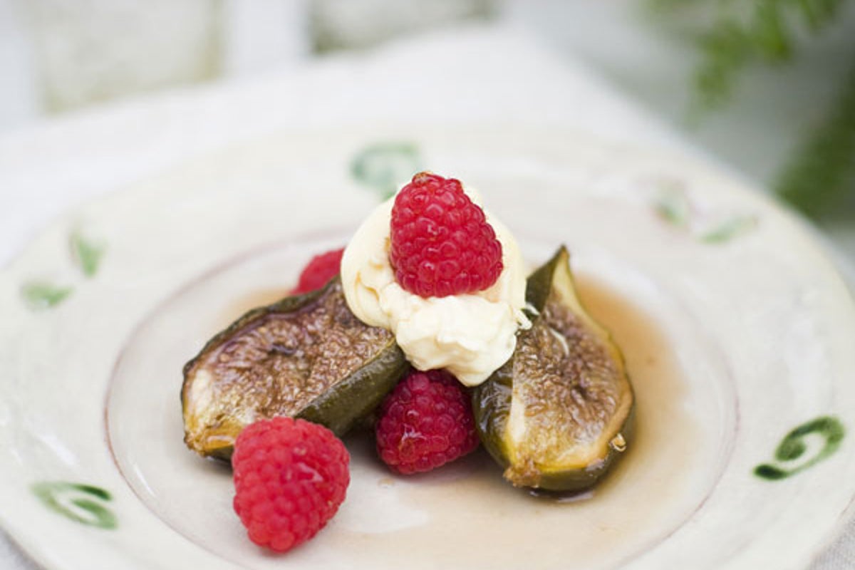 Roasted figs with raspberries | The Independent | The Independent