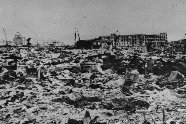 The destruction caused by the bomb