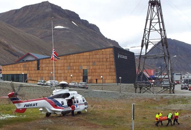 The four injured were being flown to Tromso in Norway