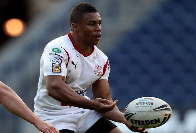 Kyle Eastmond has the opportunity to go out as a hero, starting with
today's Challenge Cup semi-final against Wigan