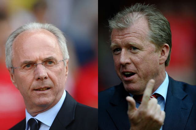 Sven Goran Eriksson (left) will take charge of Leicester City this season and Steve McClaren (right) will be looking for promotion with  Nottingham Forest