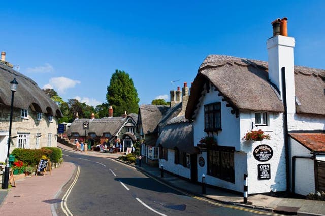 <p>Blue sky thinking: Shanklin Old Village enjoys the most UK sunshine </p>