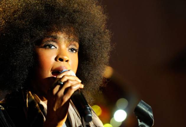 Solo star: Lauryn Hill walked away with a record haul of five Grammys