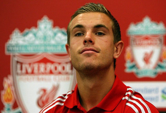 Red Alert: Jordan Henderson knows he faces stiff competition in Liverpool's midfield