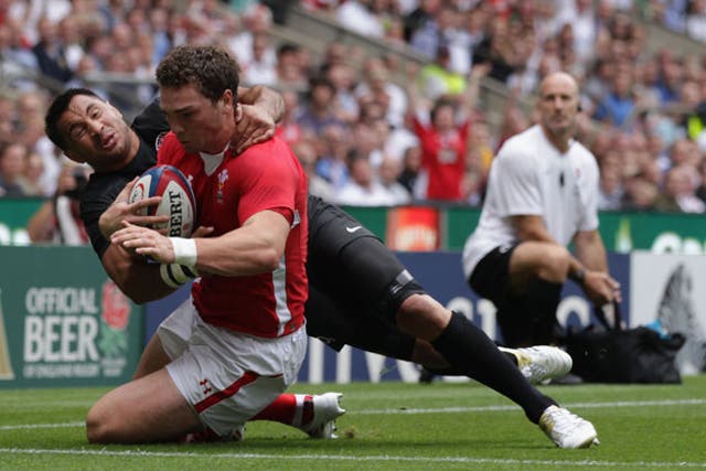 George North scored two tries for Wales
