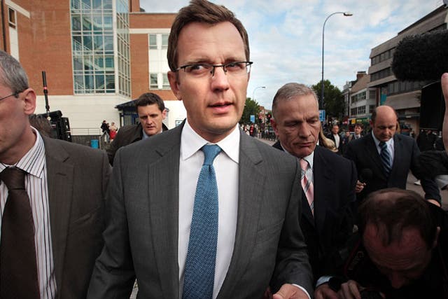 Andy Coulson leaves Lewisham police station last month after his arrest.