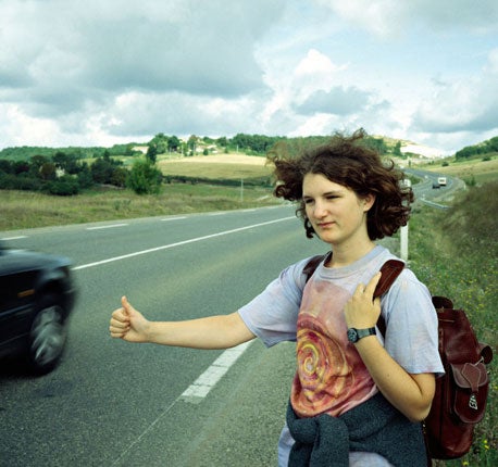 Only a small number of younger people have tried hitch-hiking