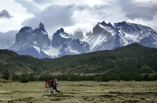 The 62-mile Paine Circuit travels through the Torres del Paine National Park winding between Magellanic forests, glacial lakes, ice fields and the occasional makeshift bridge. The greatest reward of the trip is the view of the sun bouncing off the rare, p
