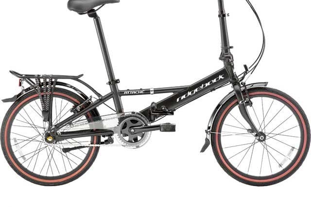 RIDGEBACK ATTACHE:<br/> The aluminium frame on the 20in-wheeled Attache makes it reasonably light (11.9kg) and the bag rack sits usefully high up on the bike, so you needn't crash your heels on your luggage.<br/> £599.99, ridgeback.co.uk