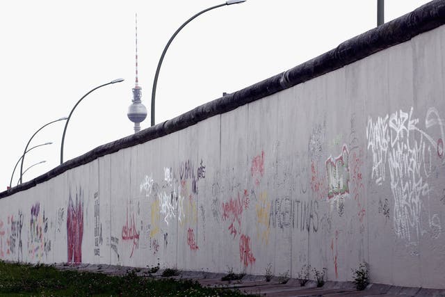 10 August 2011: A still-existing section of the Berlin Wall, where East German border guards once had the order to shoot anyone attempting to flee into West Berlin.