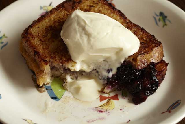 August fruit French toast makes a quick, tasty, breakfast or brunch