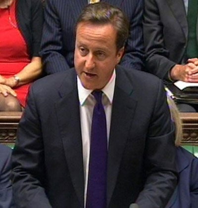 David Cameron makes a statement to the House of Commons