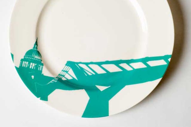<b>1, St Paul's/Millennium Bridge plate:</b> Snowden Flood, £24.95. Part of a range of London landmark ceramics from this fêted Brixton designer. 020 7401 8710, snowdenflood.com