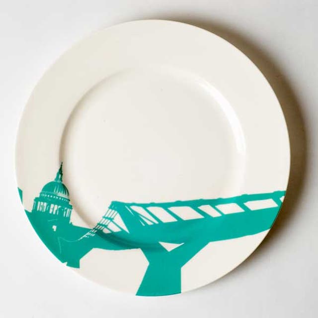 <b>1, St Paul's/Millennium Bridge plate:</b> Snowden Flood, £24.95. Part of a range of London landmark ceramics from this fêted Brixton designer. 020 7401 8710, snowdenflood.com