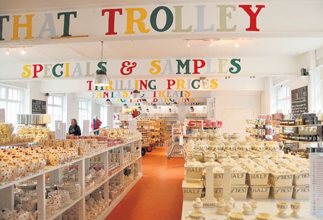 The Emma Bridgewater factory in Stoke-on-Trent offers tours and you can watch skilled craftsmen at work